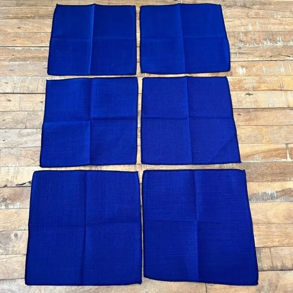 Dark Blue Linen Dinner Napkins 9.5
